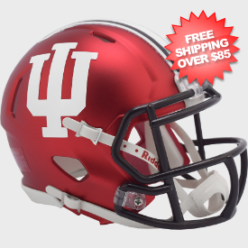 Indiana Hoosiers NCAA Mini Speed Football Helmet <i>Anodized Crimson</i>