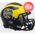 Helmets, Mini Helmets: Michigan Wolverines 2023 National Champions NCAA Mini Speed Football Helmet