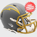 Helmets, Mini Helmets: Los Angeles Chargers NFL Mini Speed Football Helmet <B>SLATE</B>