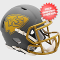Helmets, Mini Helmets: Kansas City Chiefs NFL Mini Speed Football Helmet <B>SLATE</B>