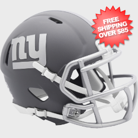 New York Giants NFL Mini Speed Football Helmet <B>SLATE</B>