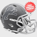 Helmets, Mini Helmets: Detroit Lions NFL Mini Speed Football Helmet <B>SLATE</B>