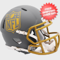 Helmets, Mini Helmets: NFL Shield NFL Mini Speed Football Helmet <B>SLATE</B>