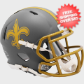 Helmets, Mini Helmets: New Orleans Saints NFL Mini Speed Football Helmet <B>SLATE</B>