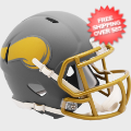 Helmets, Mini Helmets: Minnesota Vikings NFL Mini Speed Football Helmet <B>SLATE</B>