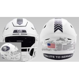 NFL Shield Logo Mini Speed Football Helmet <B>SALUTE TO SERVICE 3</B>