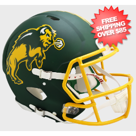 North Dakota State Bison Speed Football Helmet <i>Flat Green</i>