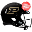 Purdue Boilermakers NCAA Mini Chrome Speed Football Helmet <B>Gloss Black</B>