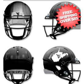 West Virginia Mountaineers NCAA Mini Speed Football Helmet <B>Coal Rush</B>