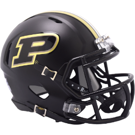 Purdue Boilermakers NCAA Mini Chrome Speed Football Helmet <B>Gloss Black</B>