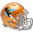 West Virginia Mountaineers NCAA Mini Speed Football Helmet <B>Gold Throwback</B>