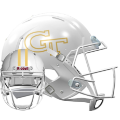 Helmets, Full Size Helmet: Georgia Tech Yellow Jackets Speed Replica Football Helmet <B>Flat White</B>