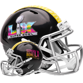 Super Bowl 60 Mini Speed Football Helmet