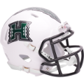 Helmets, Full Size Helmet: Hawaii Warriors Speed Replica Football Helmet <B>White</B>