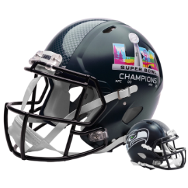 Seattle Seahawks Speed Football Helmet <B>SUPER BOWL 60 CHAMPIONS</B>