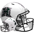 Helmets, Full Size Helmet: Hawaii Warriors Speed Replica Football Helmet <B>White</B>