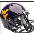 Helmets, Full Size Helmet: West Virginia Mountaineers Speed Football Helmet <i>Glossy Navy</i>