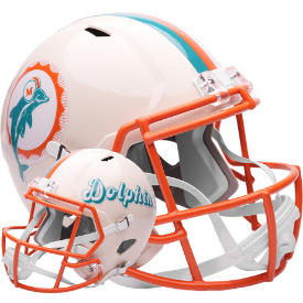 Miami Dolphins Speed Replica Football Helmet <B>RETRO </B>