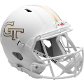 Helmets, Full Size Helmet: Georgia Tech Yellow Jackets Speed Replica Football Helmet <B>Flat White</B>