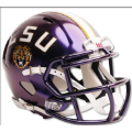 Helmets, Mini Helmets: LSU Tigers NCAA Mini Speed Football Helmet <B>Purple</B>