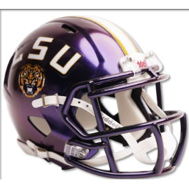 LSU Tigers NCAA Mini Speed Football Helmet <B>Purple</B>