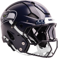 Helmets, Full Size Helmet: Seattle Seahawks Axiom Football Helmet <B>Matte Navy</B>