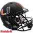 Miami Hurricanes Speed Football Helmet <i>2017 Nights Satin Black</i>