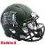 Hawaii Warriors NCAA Mini Speed Football Helmet <i>Matte Green</i>