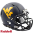 West Virginia Mountaineers NCAA Mini Speed Football Helmet <i>Satin Navy SALE</i>