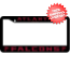 Atlanta Falcons License Plate Frame Chrome Black