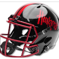 Helmets, Full Size Helmet: Nebraska Cornhuskers Speed Replica Football Helmet <b>Blackout</b>