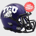 Helmets, Mini Helmets: TCU Horned Frogs NCAA Mini Speed Football Helmet <i>Satin Purple</i>