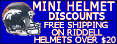 Football mini helmets, Riddell helmets, Schutt helmets, pocket pro helmets... discounts on 5 plus!